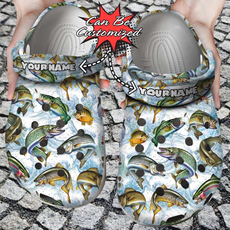 Fish Pattern Clogs Shoes Fishing