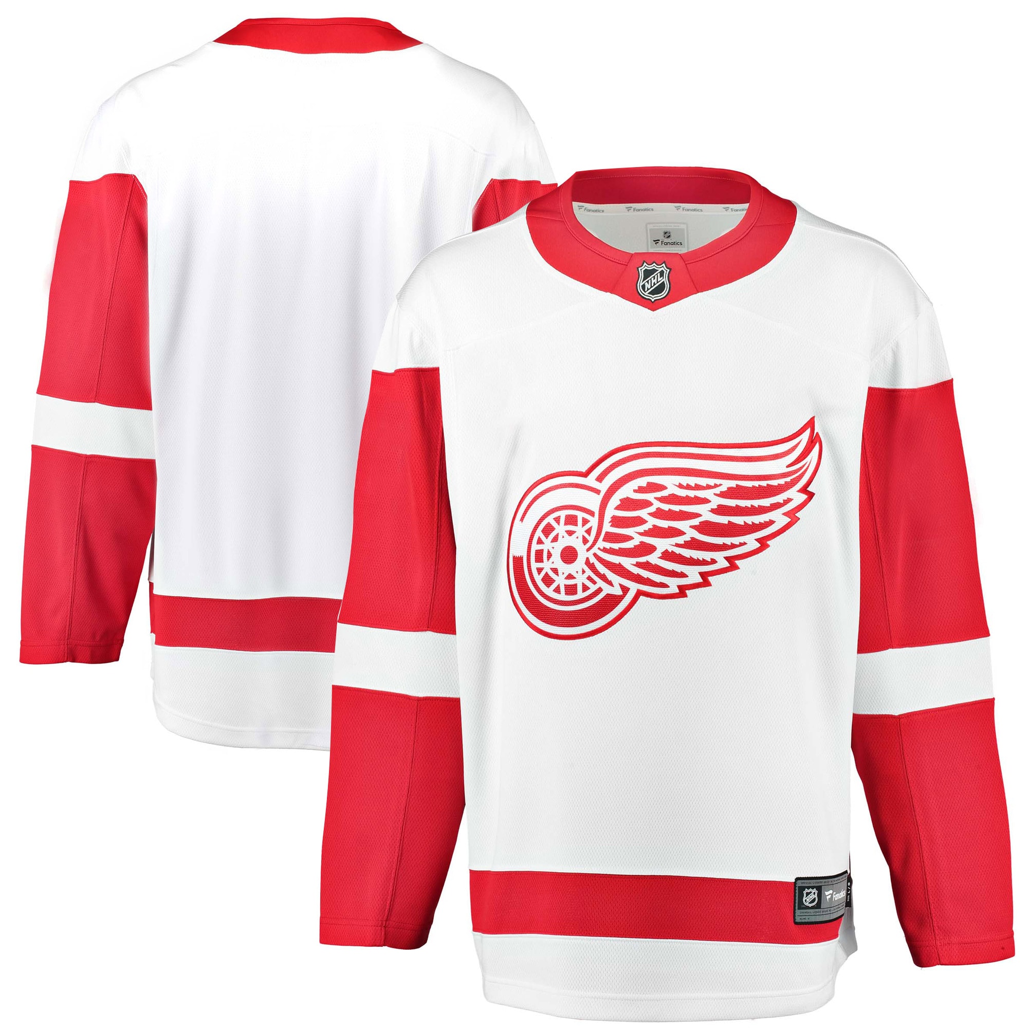 Men's Detroit Red Wings White Breakaway Away Jersey