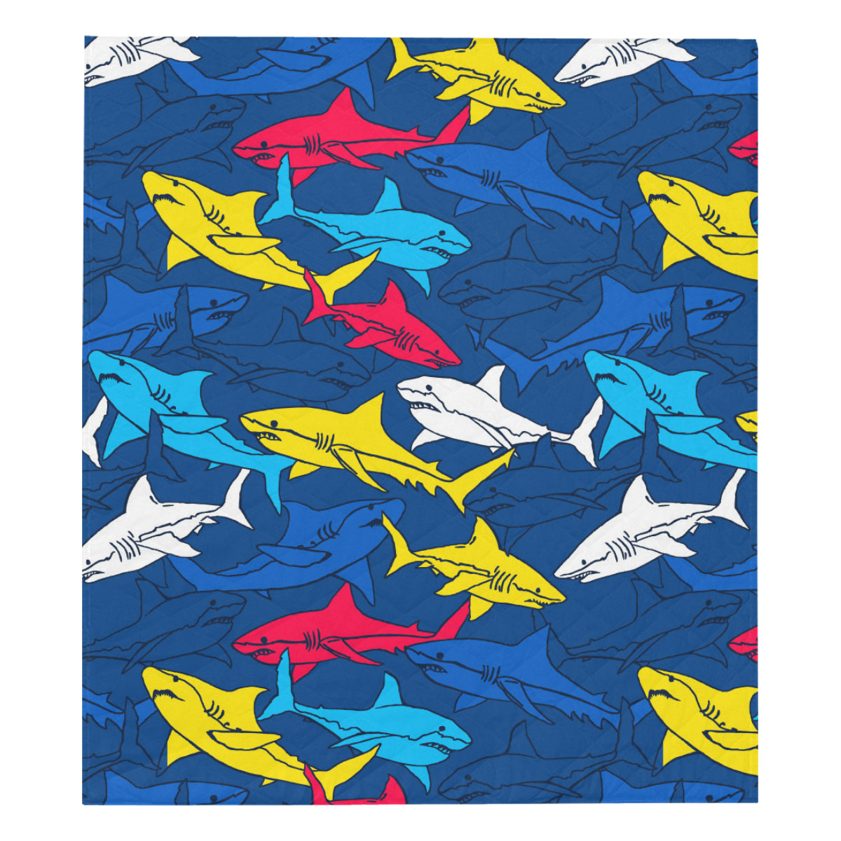 Shark Color Pattern Premium Quilt