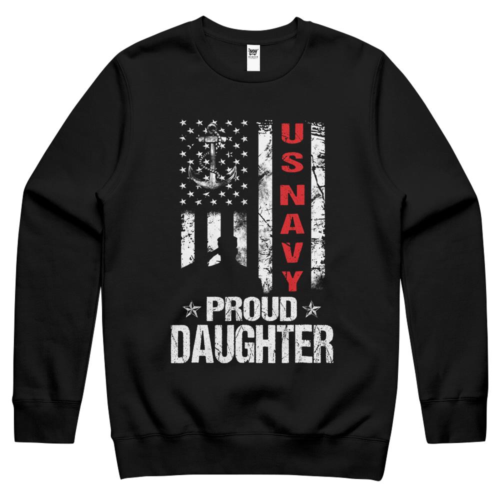 Us Navy Proud Daughter Veteran Crewneck Sweatshirt