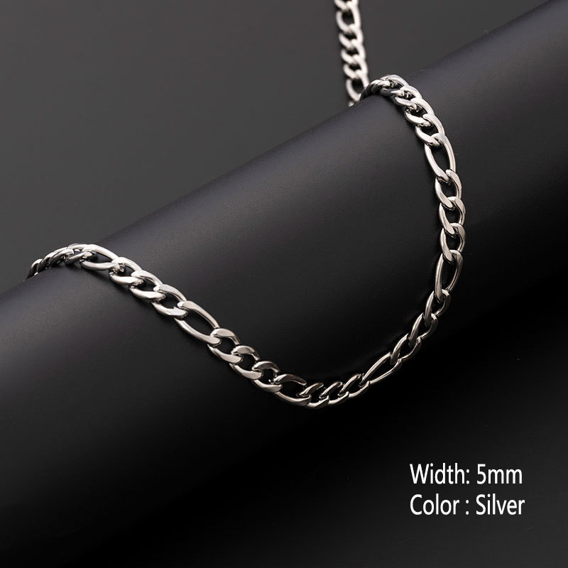 Basic Punk Stainless Steel Cuban Chain Necklace for Men Women Gold Silver Color Accessories Metal Collar Chokers Party Jewelry alx