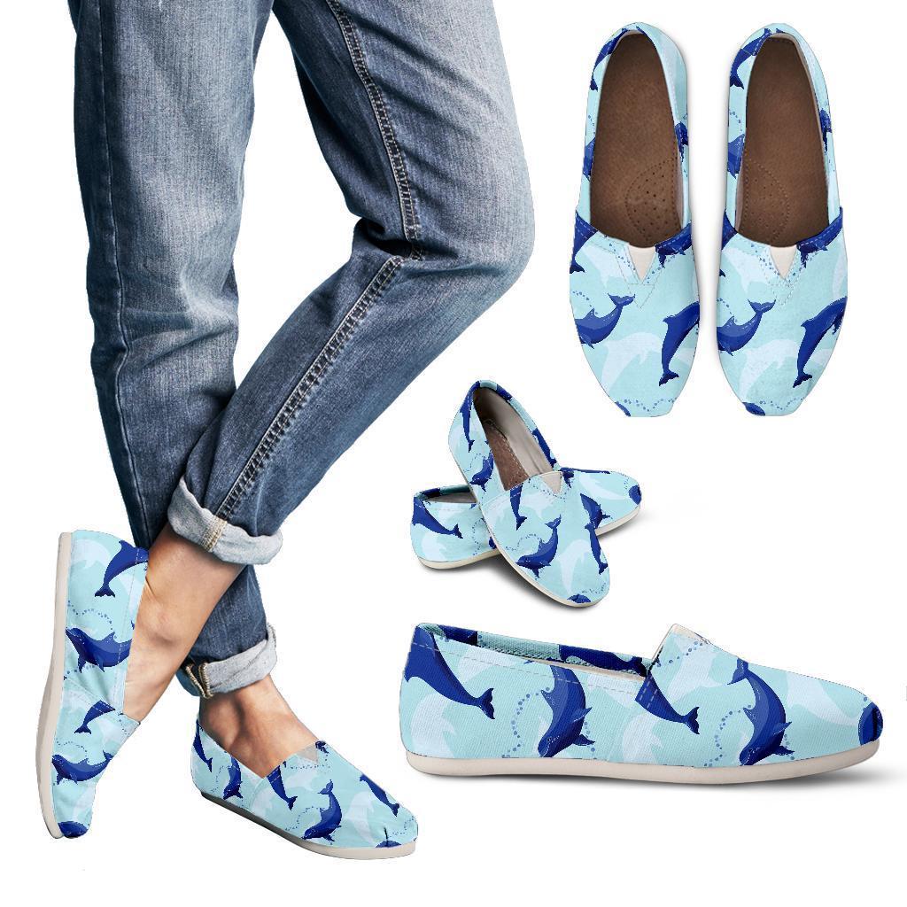 Dolphin Heart Pattern Women Casual Shoes