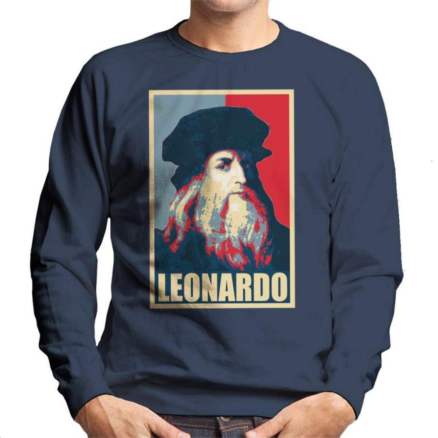 Leonardo Propaganda Poster Pop Art Men’s Sweatshirt