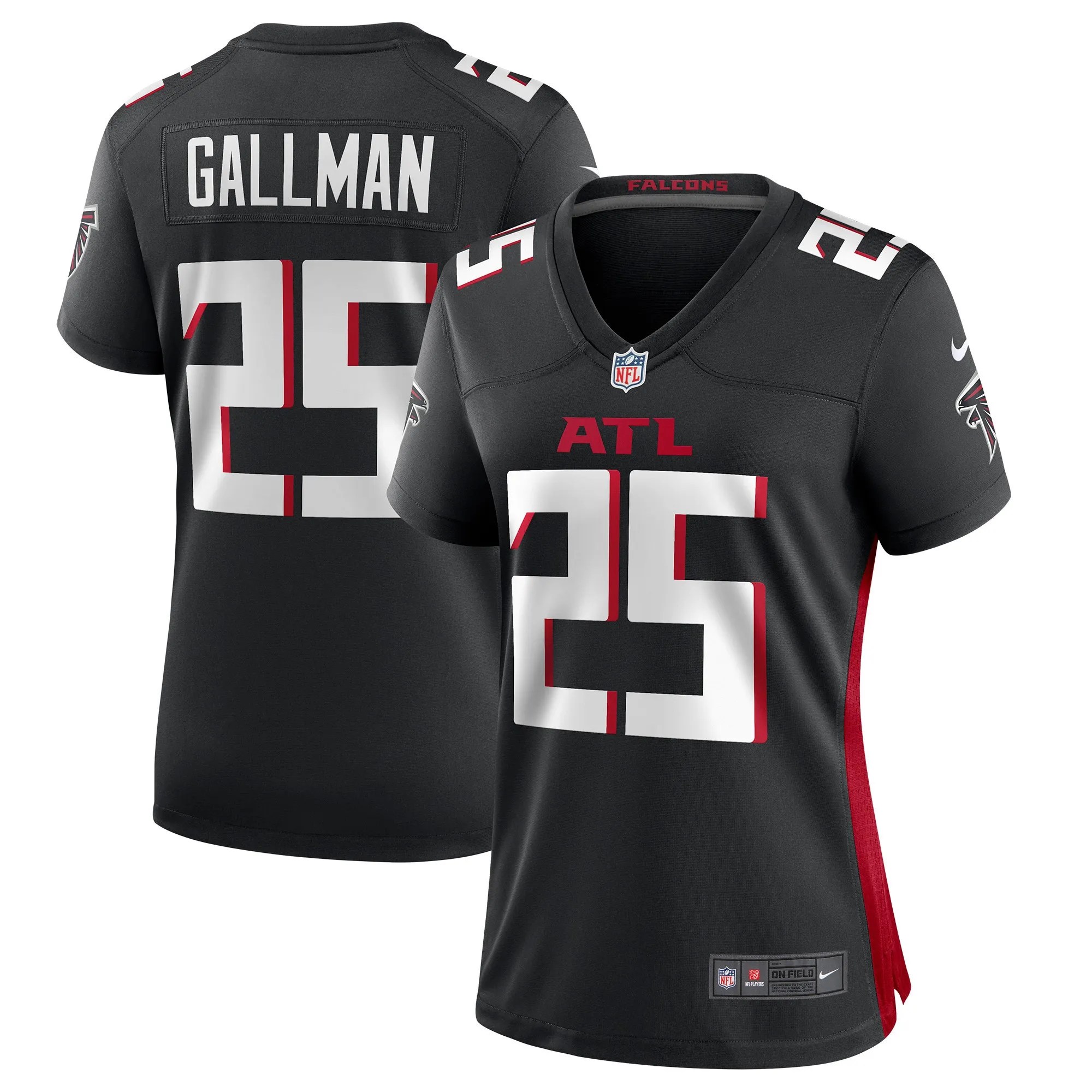 Wayne Gallman Atlanta Falcons Womens Game Jersey – Black NFL