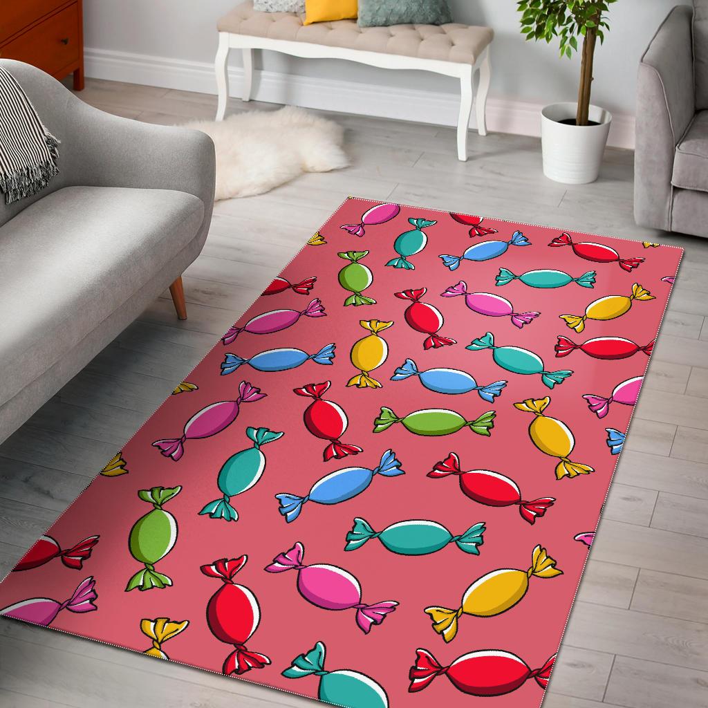 Colorful Wrapped Candy Pattern Area Rug