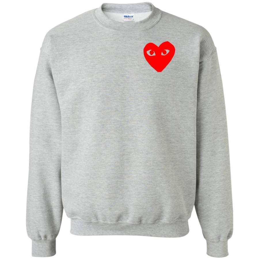 AGR Commes Des Garcons Heart Crewneck Pullover Sweatshirt