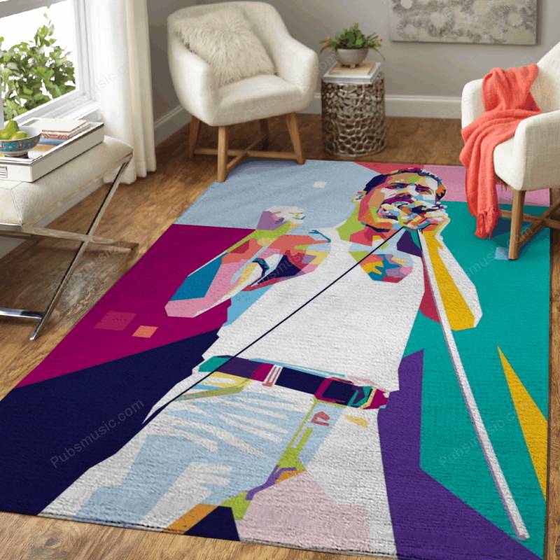 FREDDIE MERCURY – Musician Wpap Illustration Area Rug Carpet