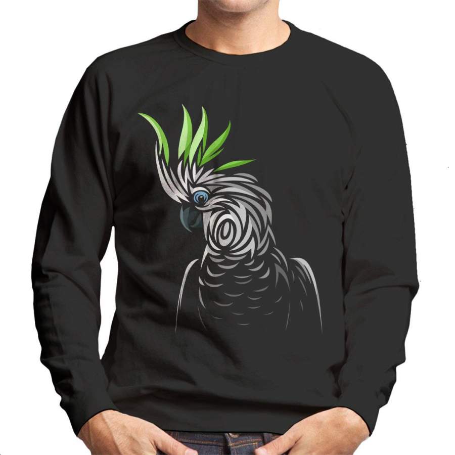 Parrot Cutout Print Men’s Sweatshirt