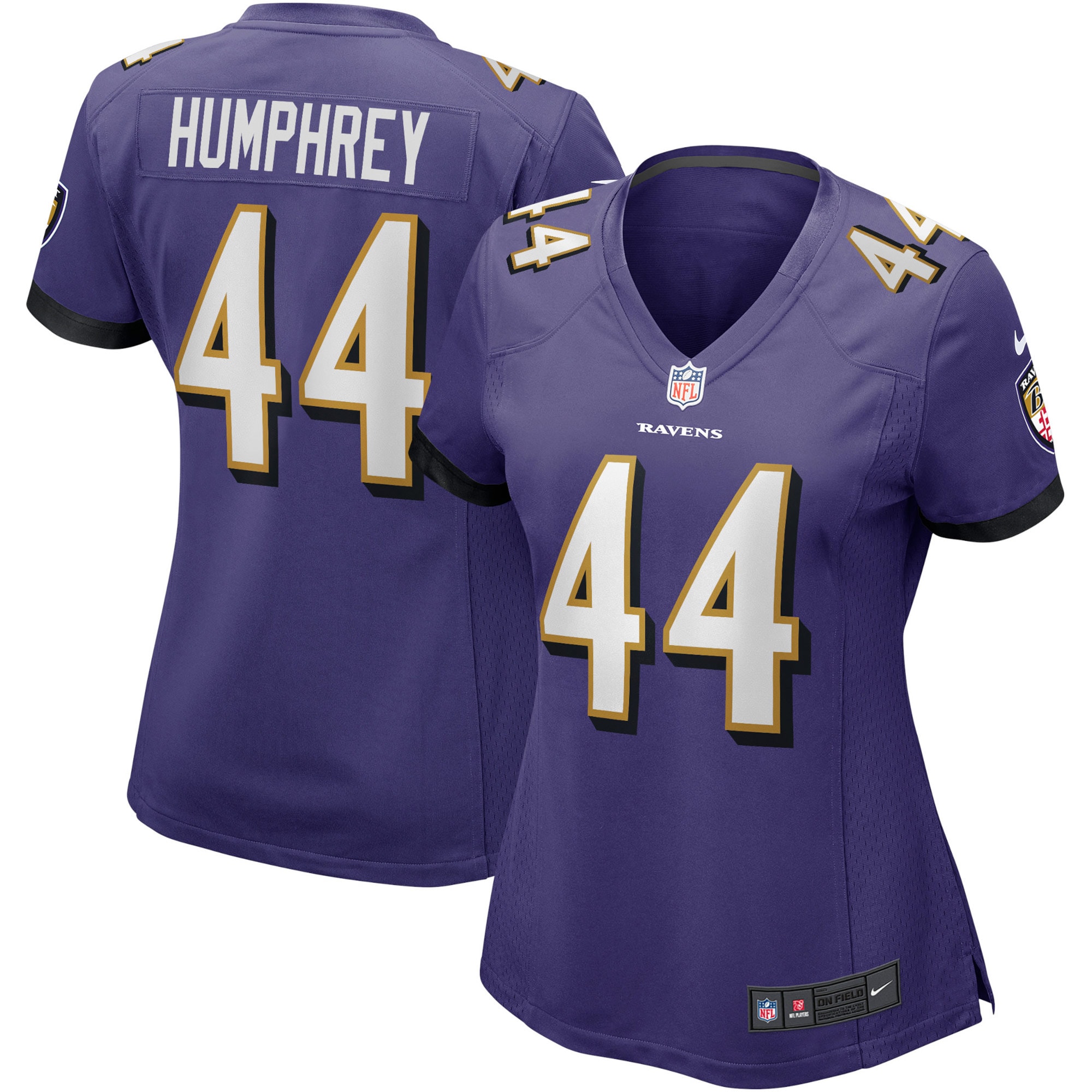 Marlon Humphrey Baltimore Ravens Women's Game Player Jersey – Purple