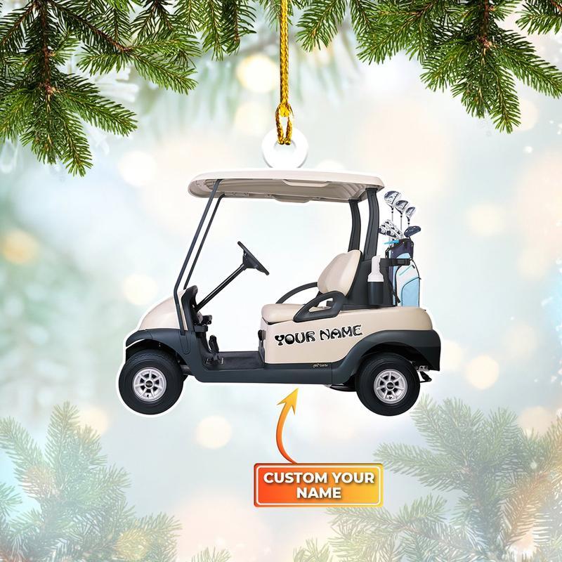 Golf Car Custom Shaped Ornament Decoration – Ornaments Gift Golf Lovers Decor