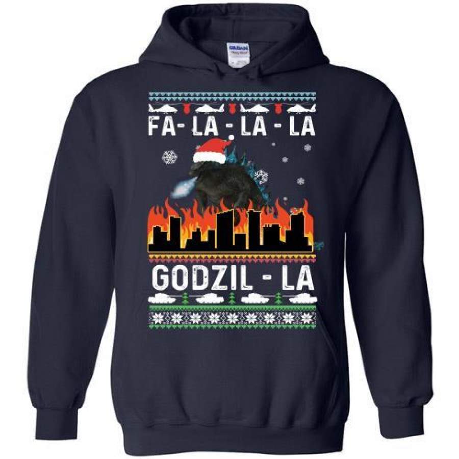 Fa La La La Godzil-la Christmas Hoodie