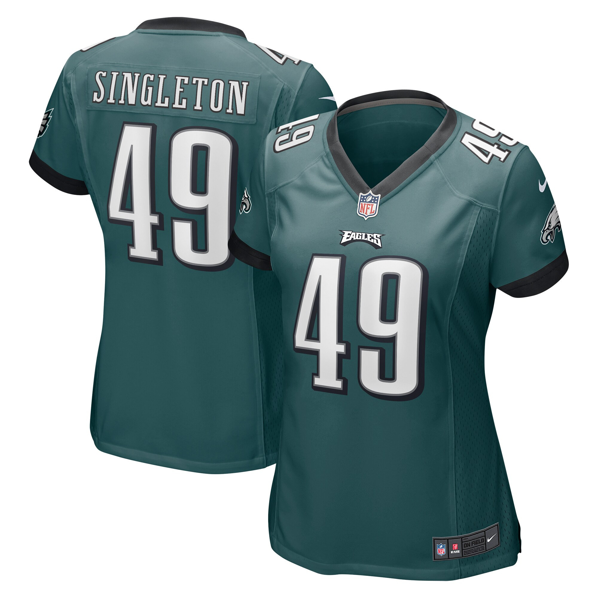 Alex Singleton Philadelphia Eagles Womens Game Jersey – Midnight Green NFL