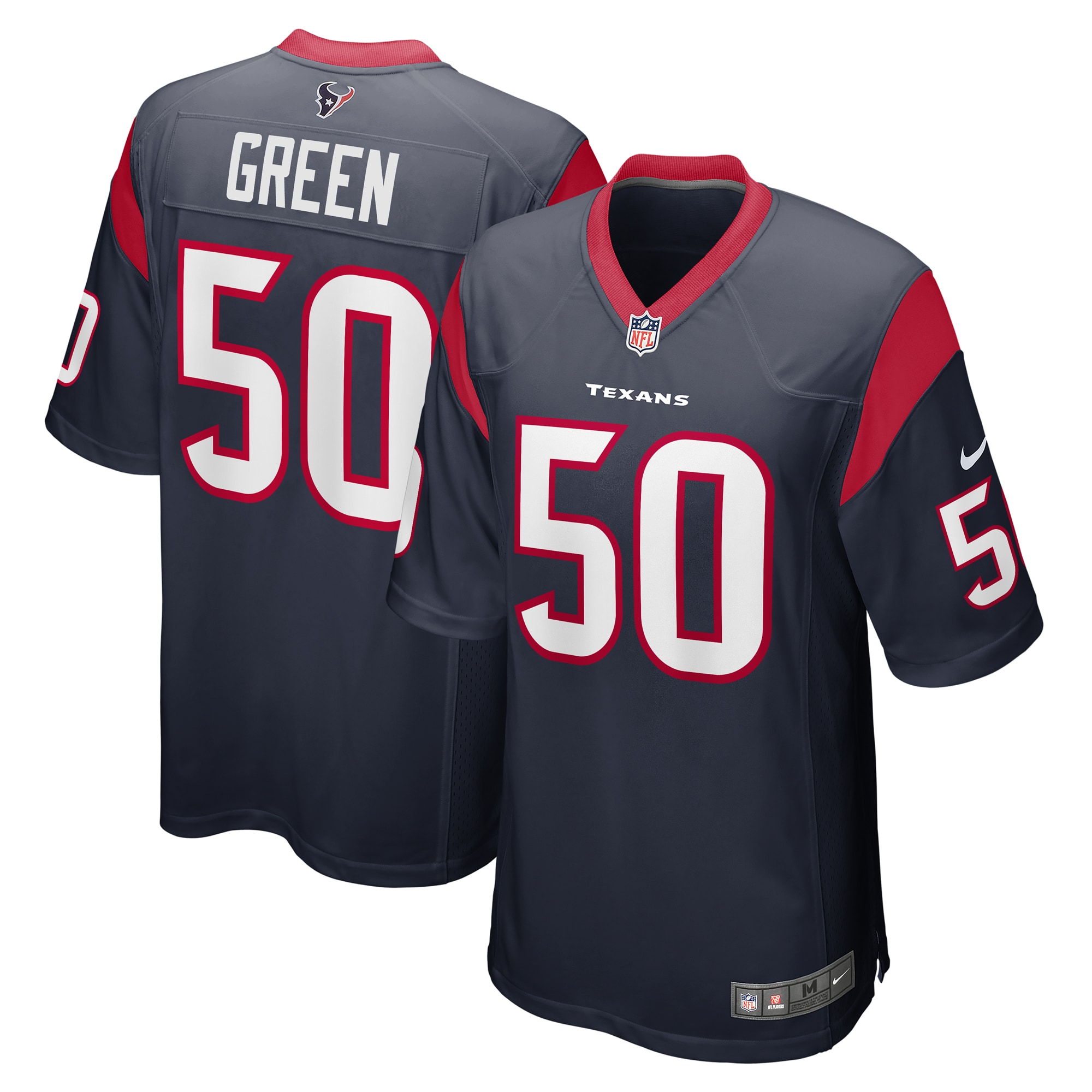 Men’s Houston Texans Kendrick Green  Navy Team Game Jersey 2