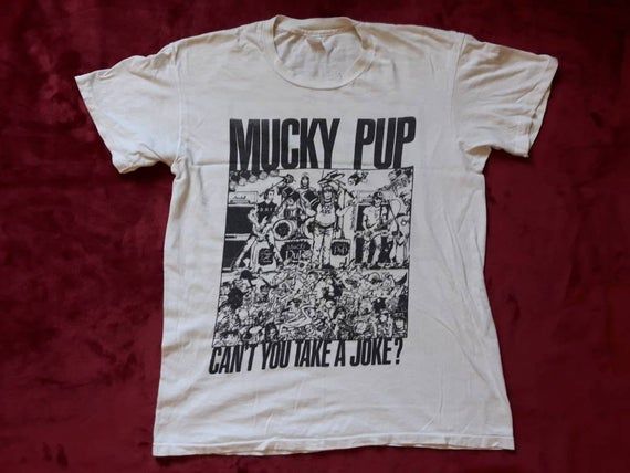 Vintage Rare 1988 Mucky Pup T Shirt Vtg 80s 1980s Crossover Thrash Metal Tee Tshirt Cro Mags D R I Cryptic Slaughter Leeway Terror