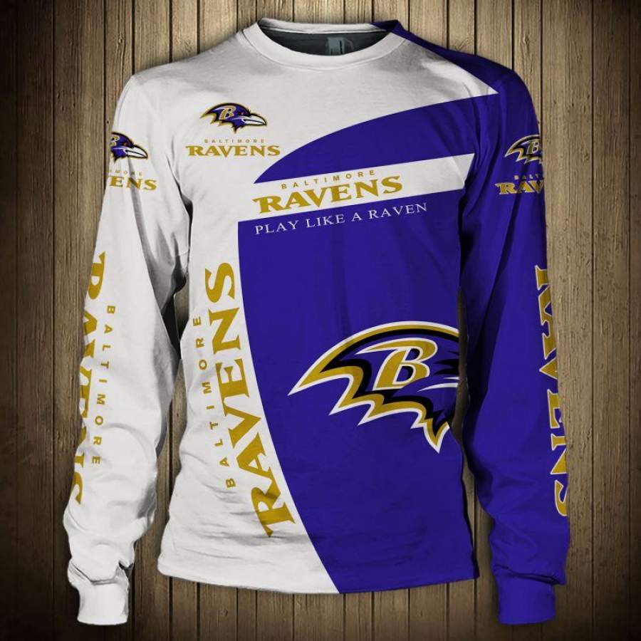 Baltimore Ravens Crewneck Sweatshirt 3D Long Sleeve