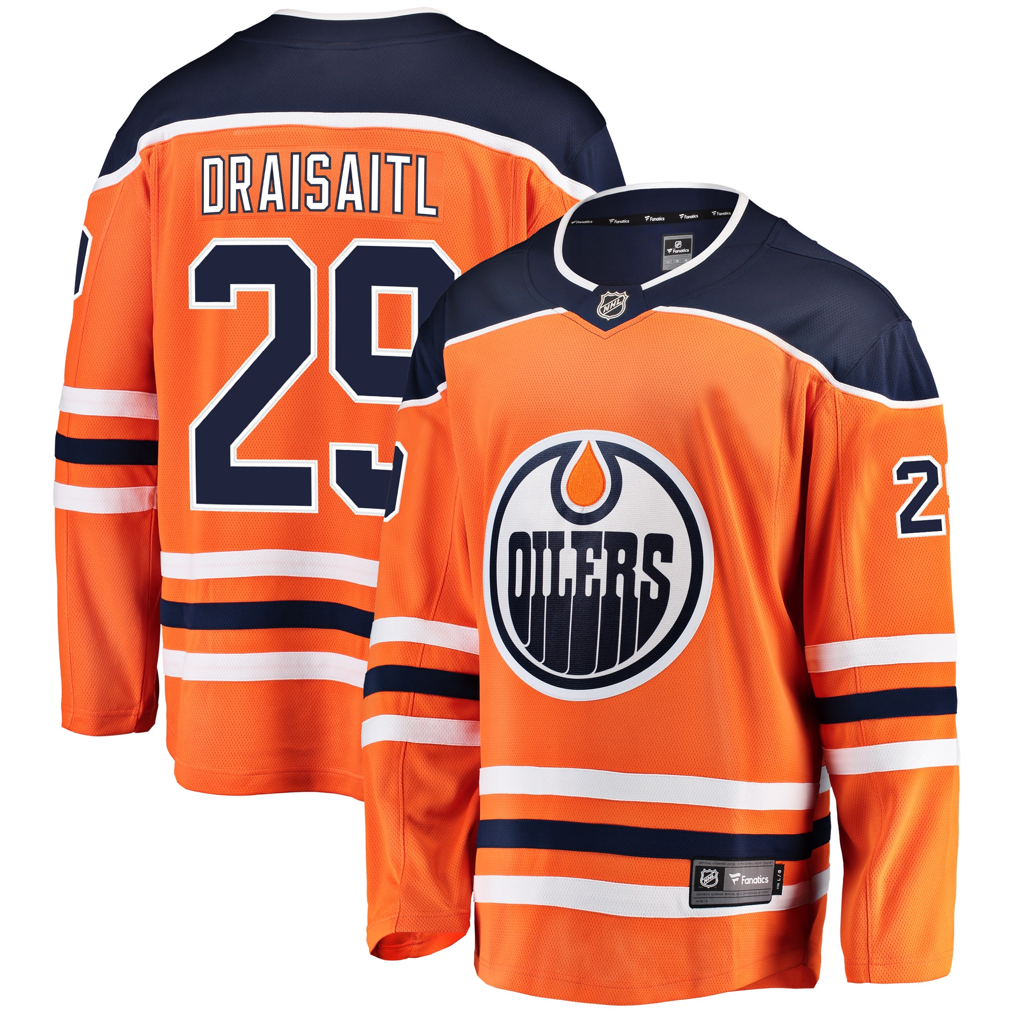 Leon Draisaitl Edmonton Oilers Branded Breakaway Player Jersey – Orange