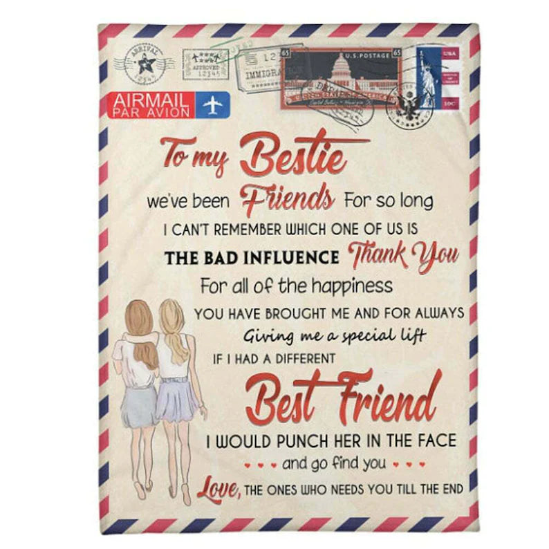 To My Friend Fleece Blanket We’Ve Been Friends For So Long I Can’T Remember, Gift For Sister, Gift For Best Friend, Home Decor Bedding Couch Sofa Soft And Comfy