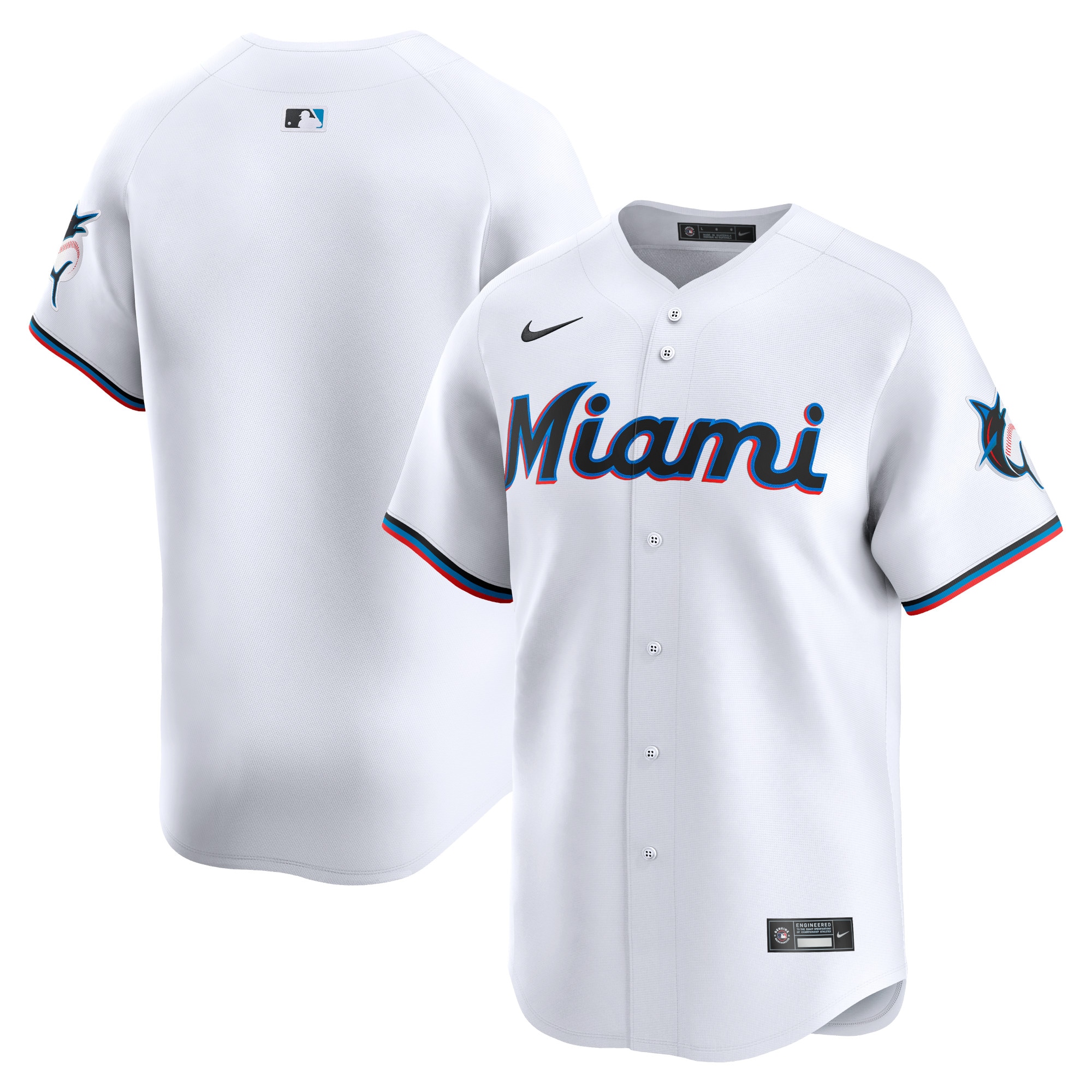 Miami Marlins Youth Home Limited Jersey – White