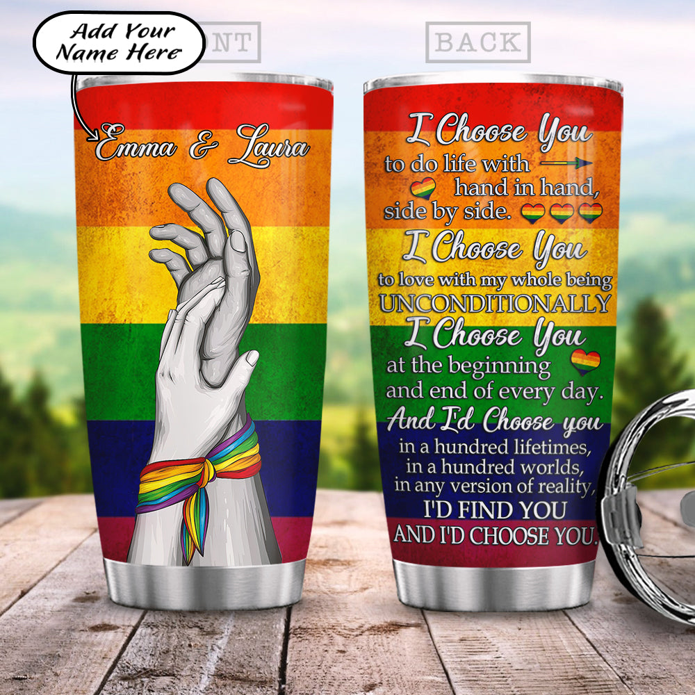 Personalized Lgbt Couple Gift Acaa0207002Z Stainless Steel Tumbler