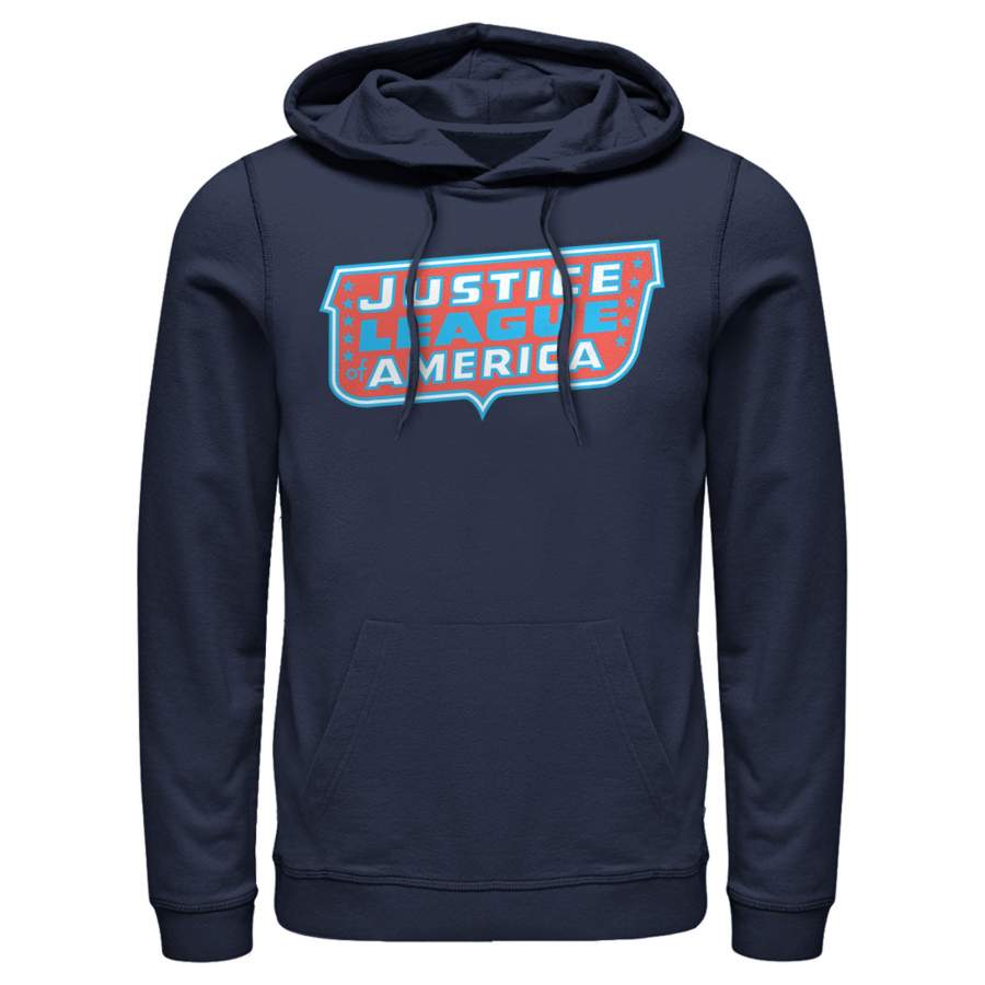 Justice League Men’s Patriotic Frame Logo  Lightweight Hoodie