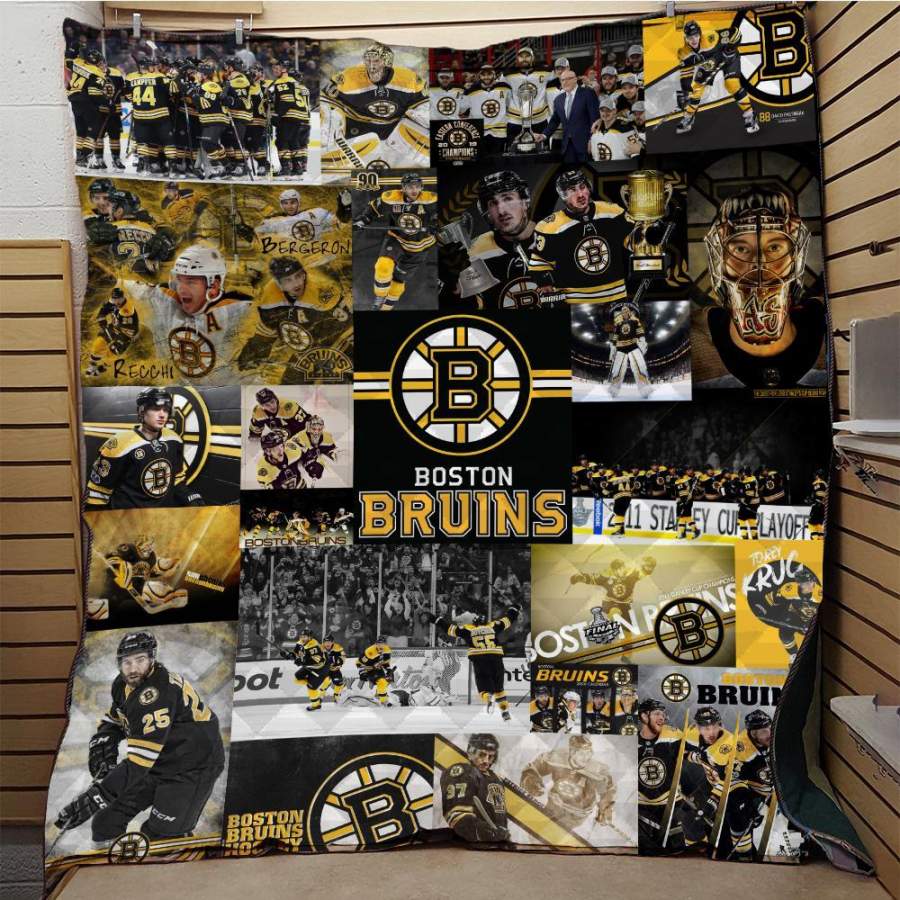 Boston Bruins Quilt Blanket Christmas Gift Ideas