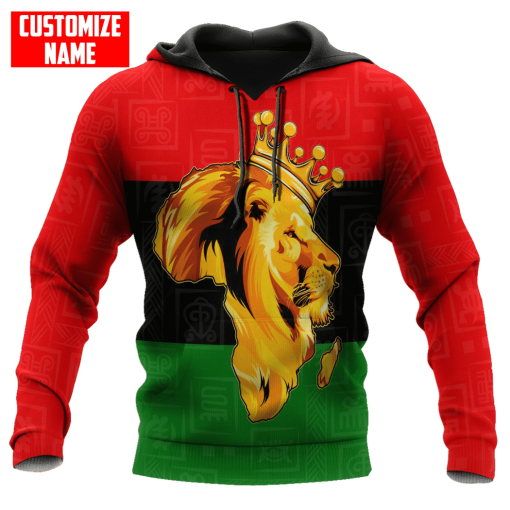 African Africa Flag Lion Personalized 3D Over Printed