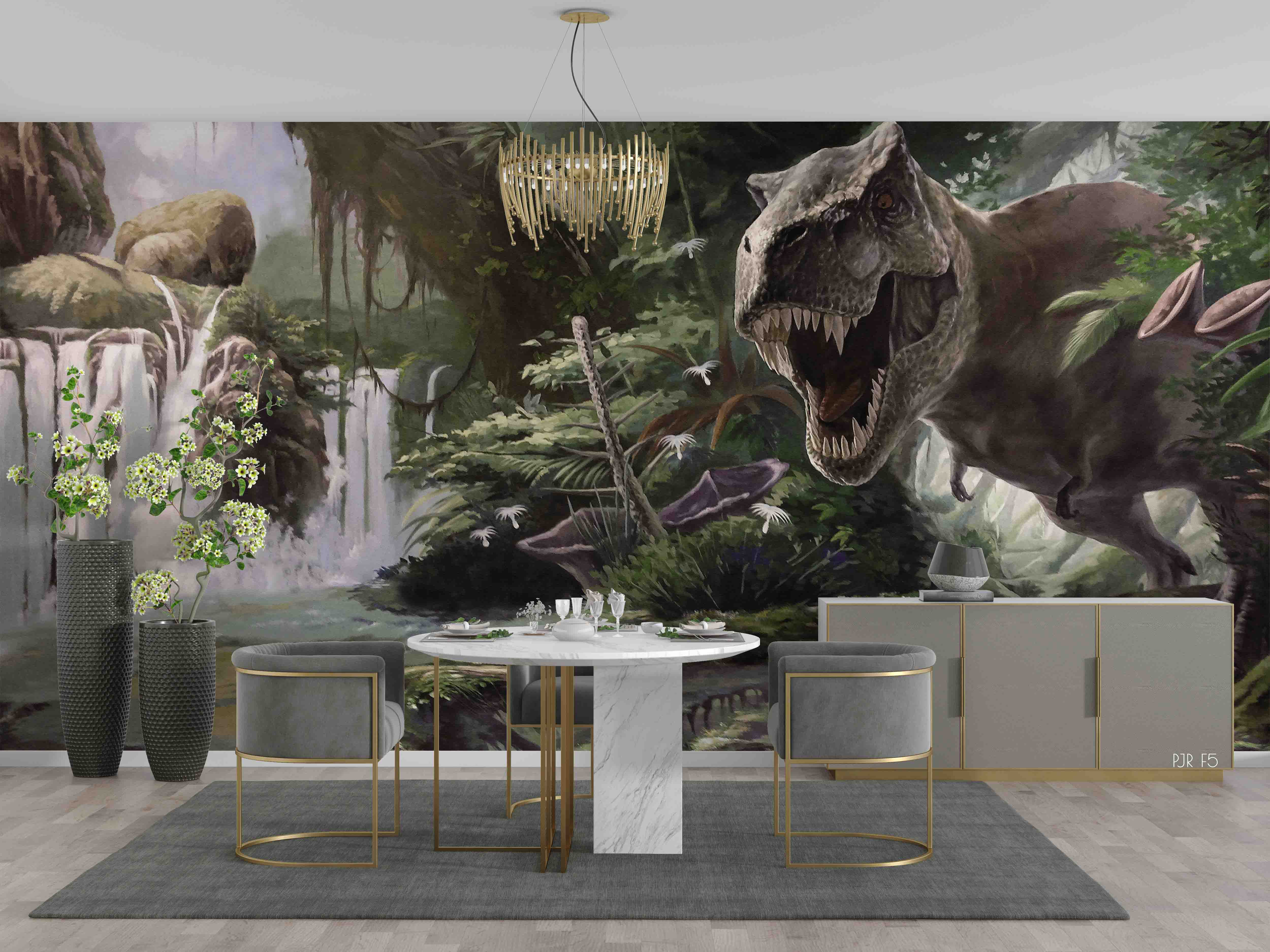 3D Animal Dinosaur Tyrannosaurus Wall Mural Wallpaper Wj 6663