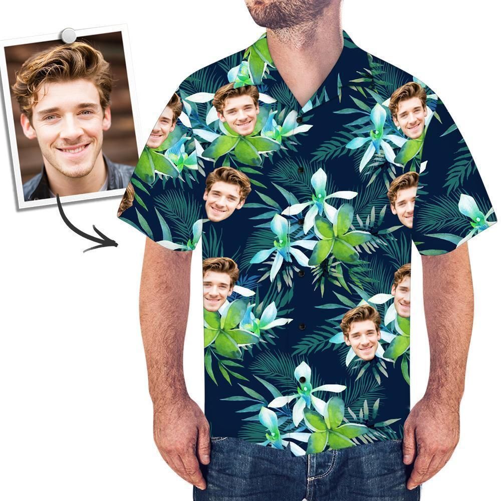 Custom Face On Shirt Hawaiian Shirt Sea And Dolphin