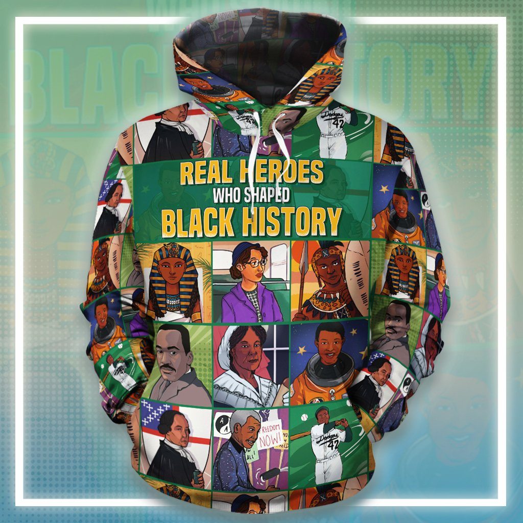 Real Heroes Who Shaped Black History All-Over Hoodie