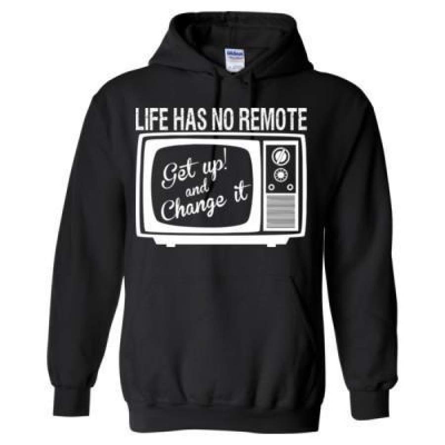 AGR Life Has No Remote Get Up And Change It – Heavy Blend™ Hooded Sweatshirt