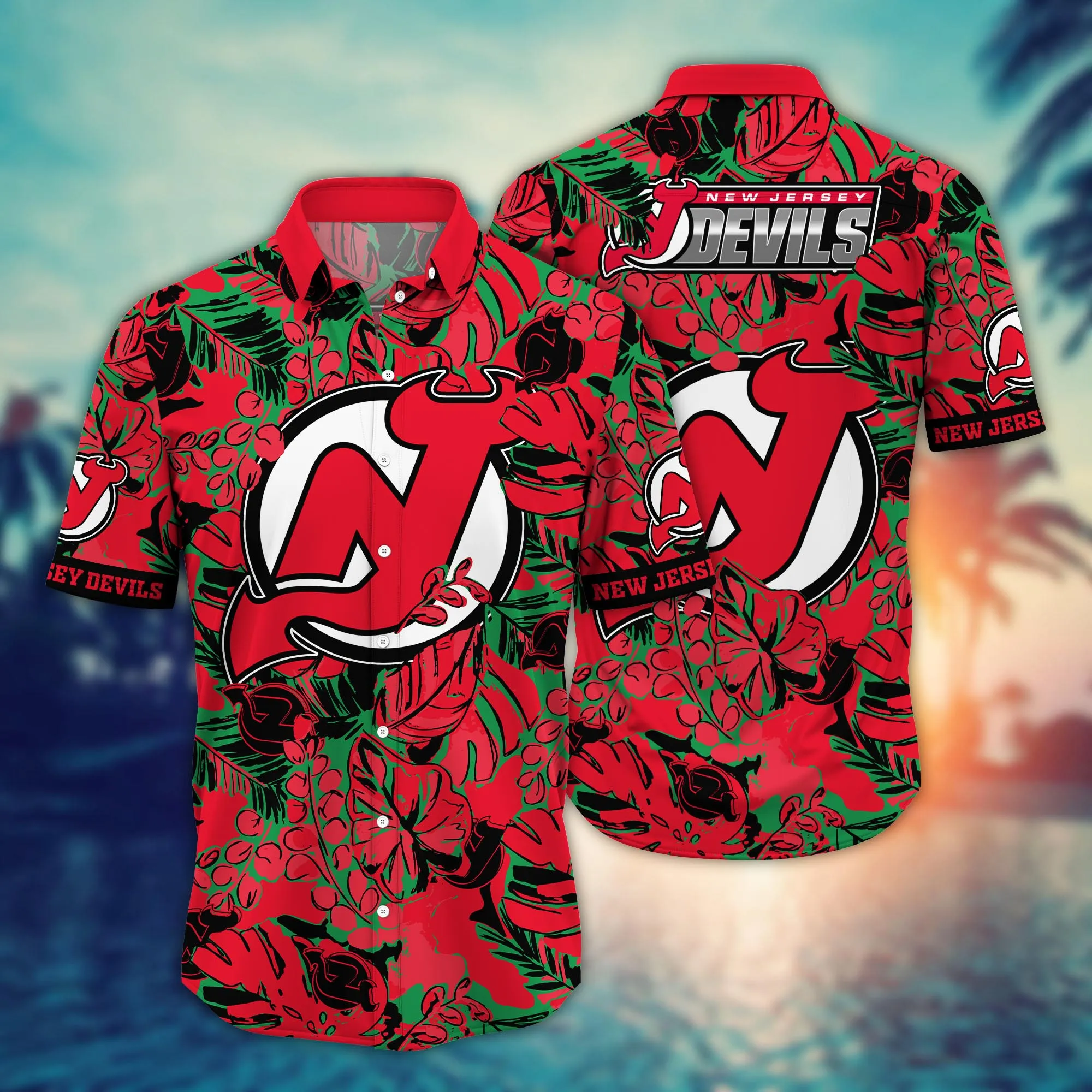 New Jersey Devils Nhl Hawaiian Shirt Coconut Water Aloha Shirt