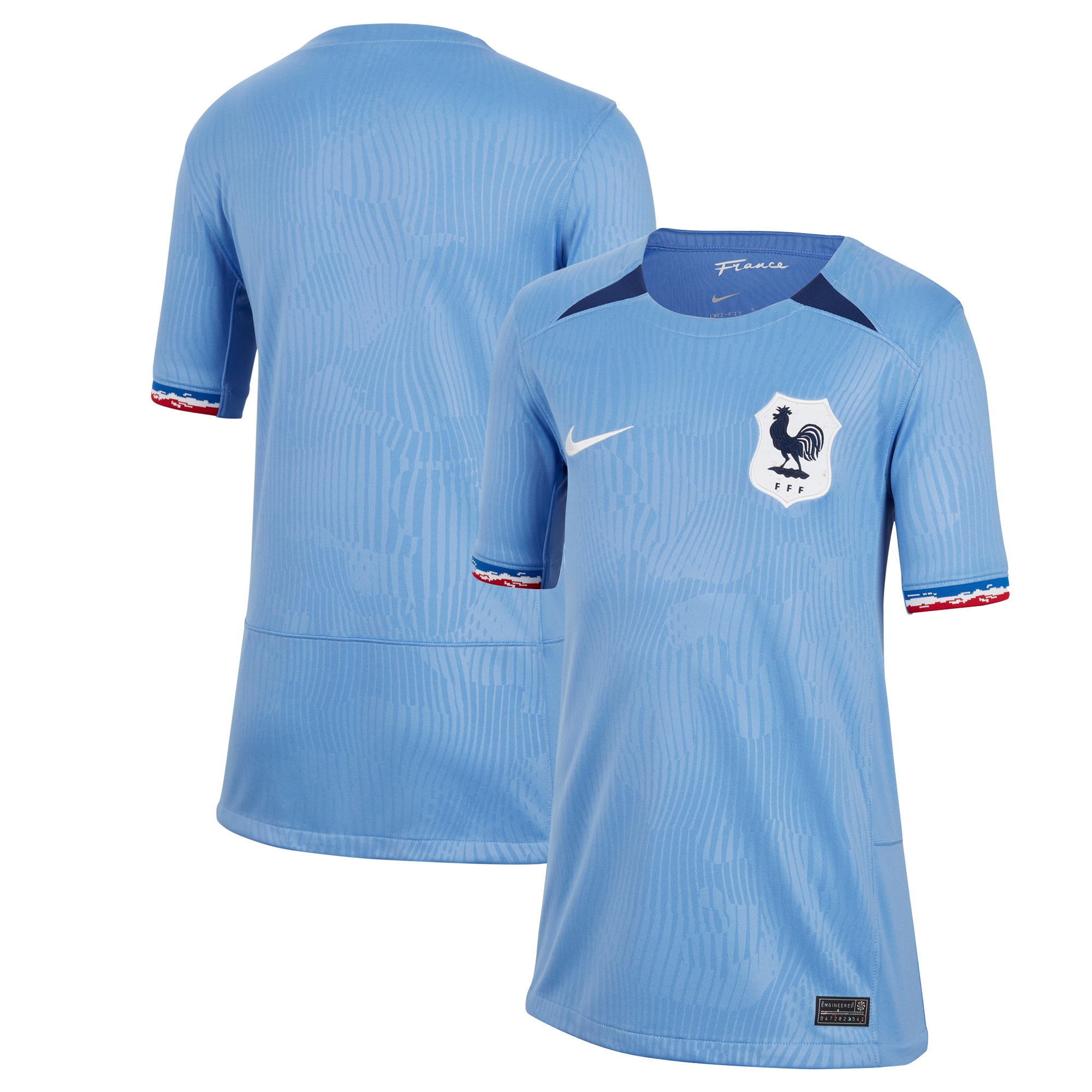 France Women's National Team Youth 2023 Home Stadium Replica Jersey – Blue