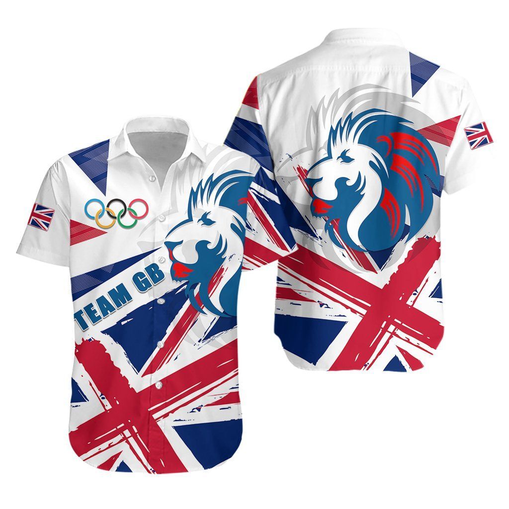 Team Gb Sport Hawaiian Shirt Lion Unify K13