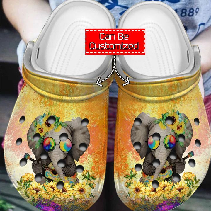 Elephant – Elephant Sunflower Clog Shoes For Men And Women