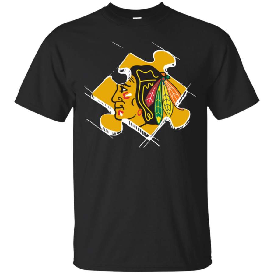 Chicago Blackhawks Autism puzzle T Shirt – Moano Store