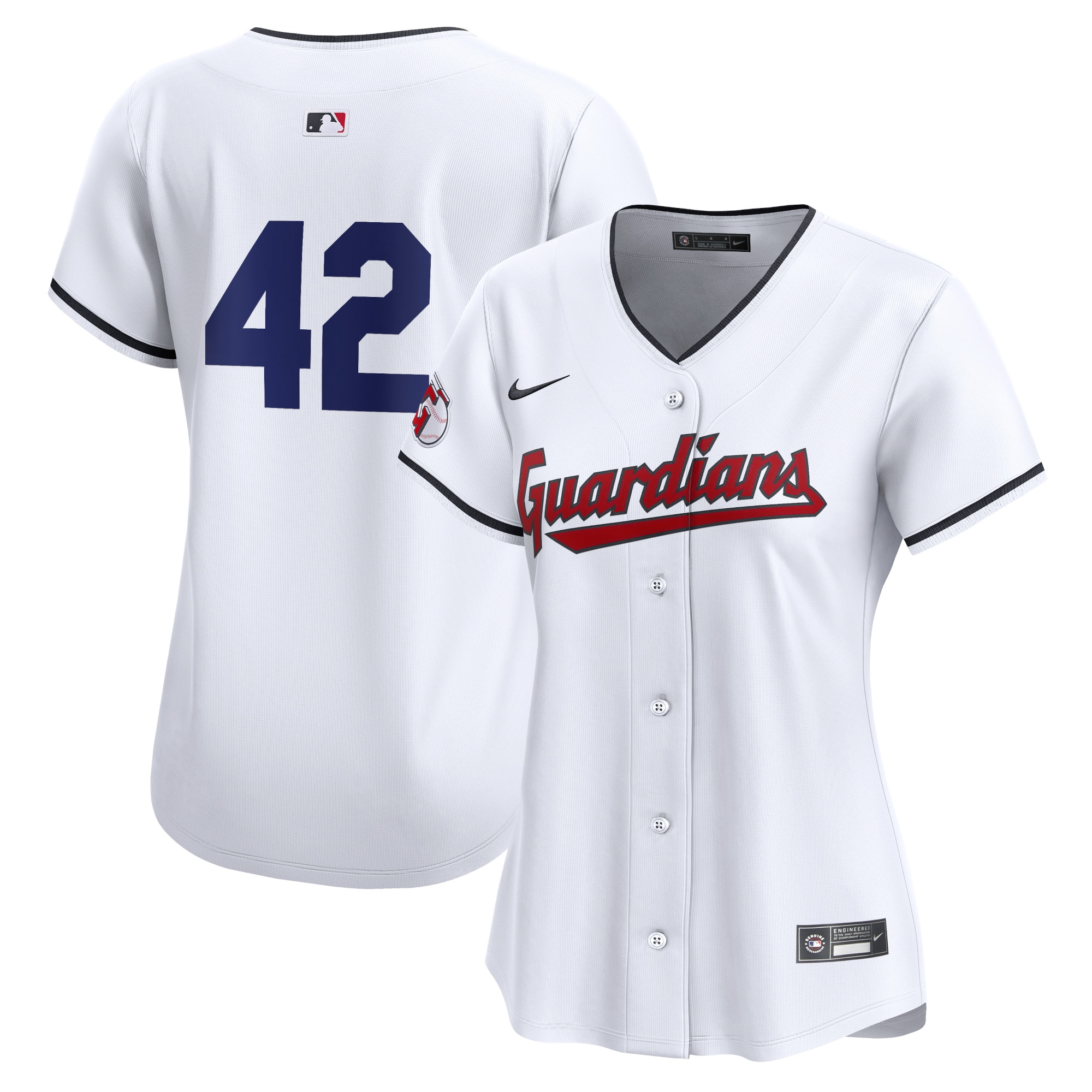 Cleveland Guardians Women's 2024 Jackie Robinson Day Home Limited Jersey  White