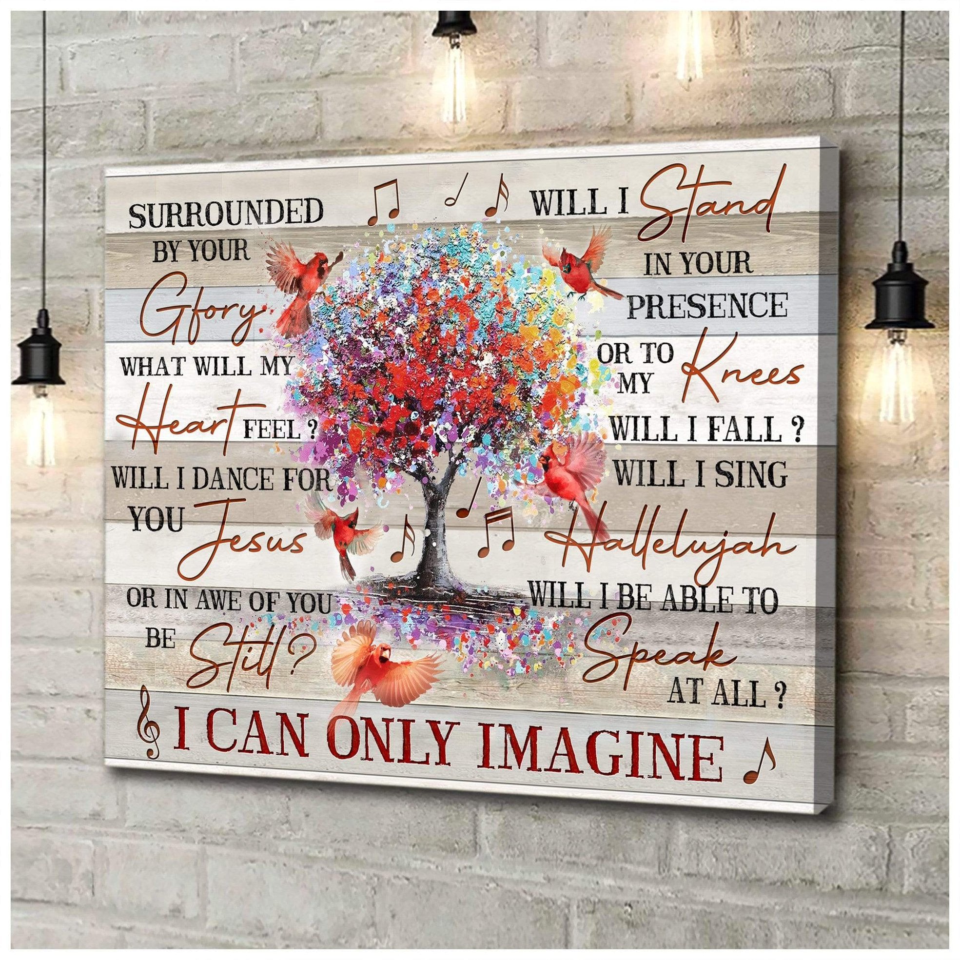 Surrounded By Your Glory Cardinal Landscape Poster & Canvas Gift For Family Friends Home Decor Wall Art Visual Art