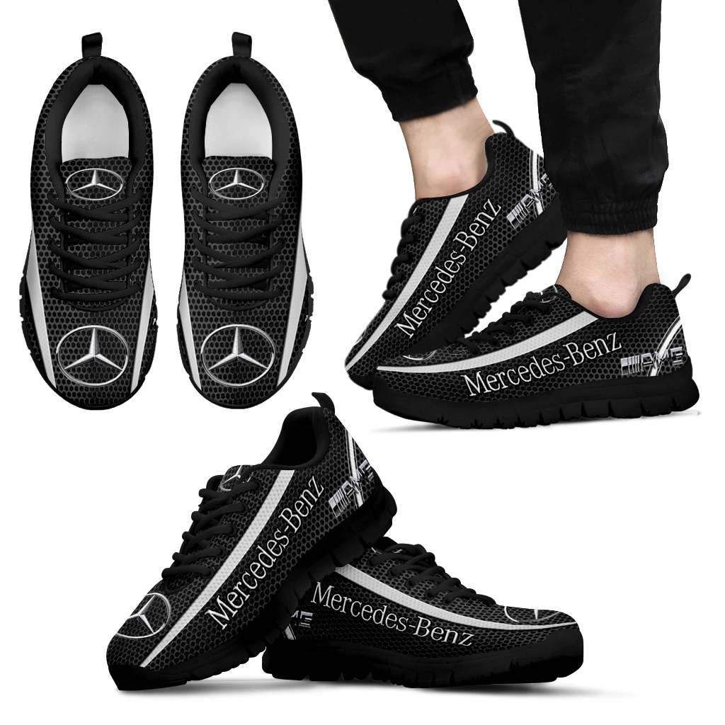 Mercedes Benz Unisex Breathable Sneakers Cars Custom Shoes Mercedes Benz Luxury Sneakers Boost