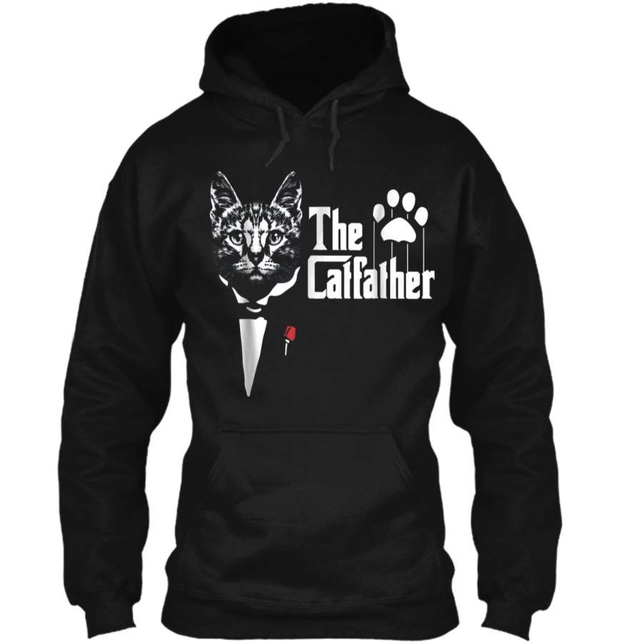 The Catfather Funny Cat’s Dad Lover  Pullover Hoodie 8 oz