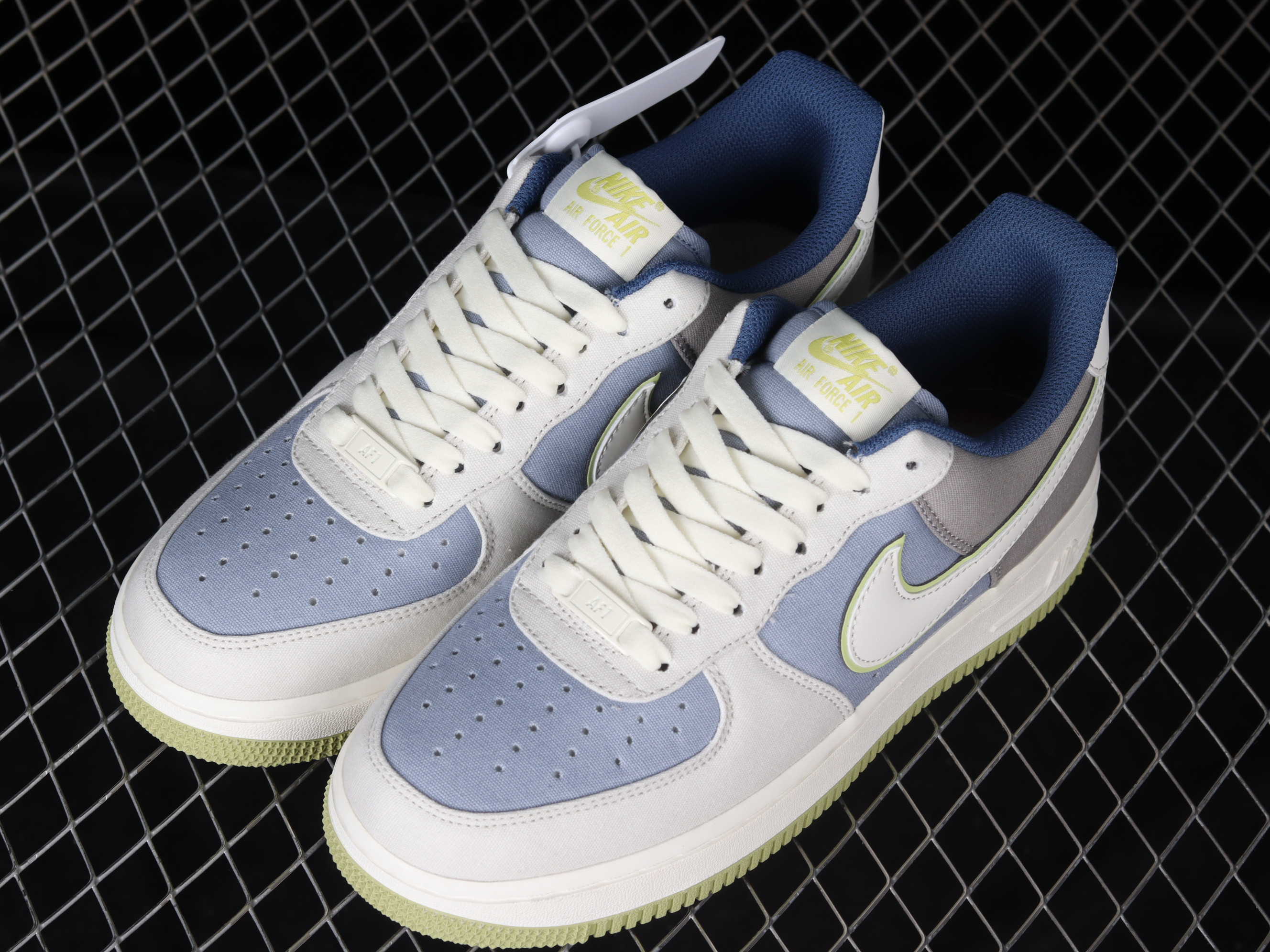 Nike Air Force 1 07 Low Grey Blue Shoes Sneakers SNK865514351