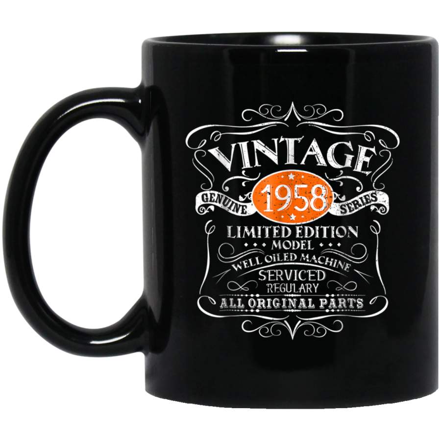 Vintage 60th Birthday Funny Mug 1958 All Original Parts