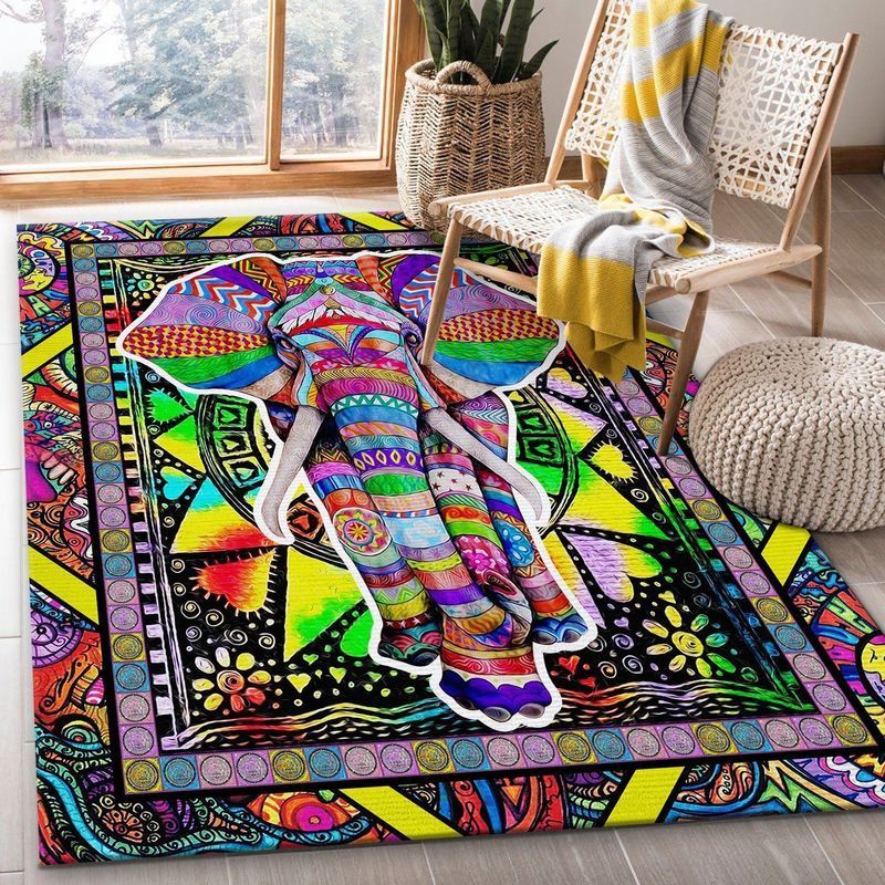 Elephants Vi Area Rug Living Room Rug Home Decor Floor Decor