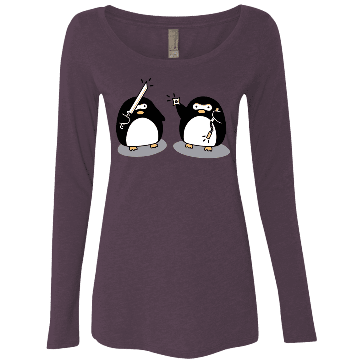 Cute Ninja Penguins Women’S Triblend Long Sleeve Shirt