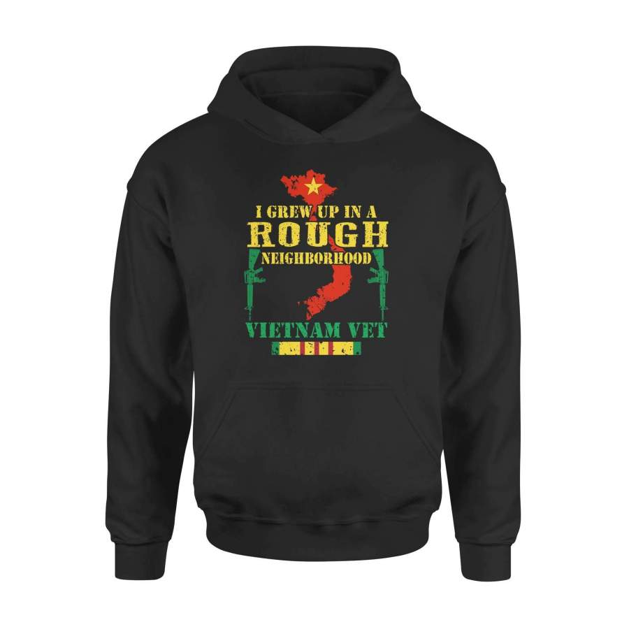 Veteran – I grew up in a rough neighborhood – Standard Hoodie