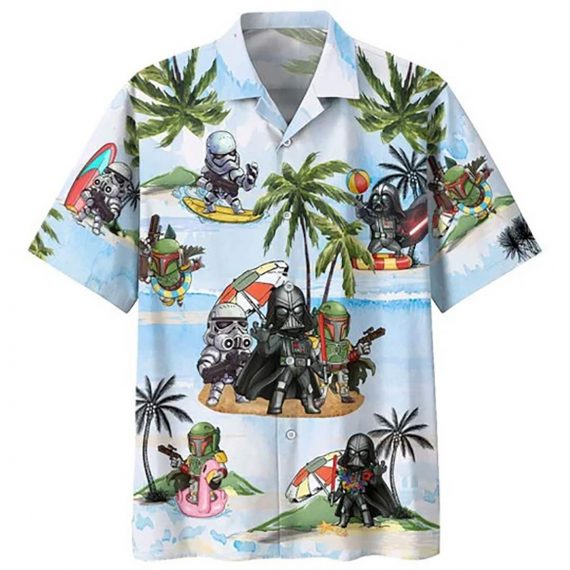 Darth Vader Boba Fett Stormtrooper Summer Time Hawaii Graphic Hawaii Casual Shirt Ha12291