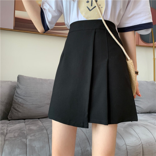 Spring and summer 2021 new a-line skirt Korean version of high waist slim short skirt all-match bag hip skirt alx