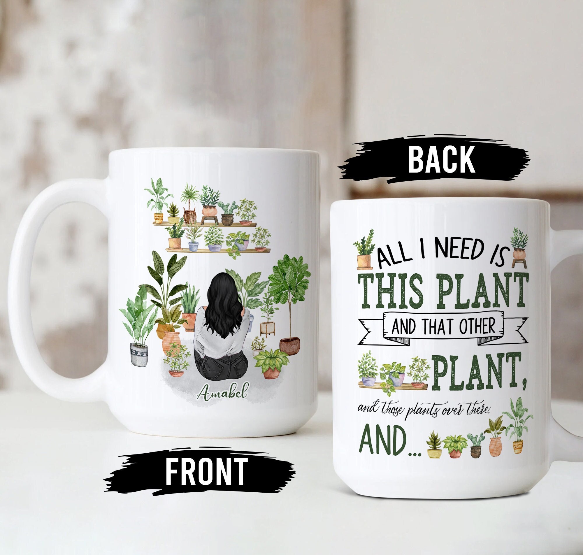 Plant Mug, Plant Lady, All I Need Is This Plant Mug, Gardener Gifts, Gifts For People Who Like Gardening, Plants Gifts For Women, Coffee Mug