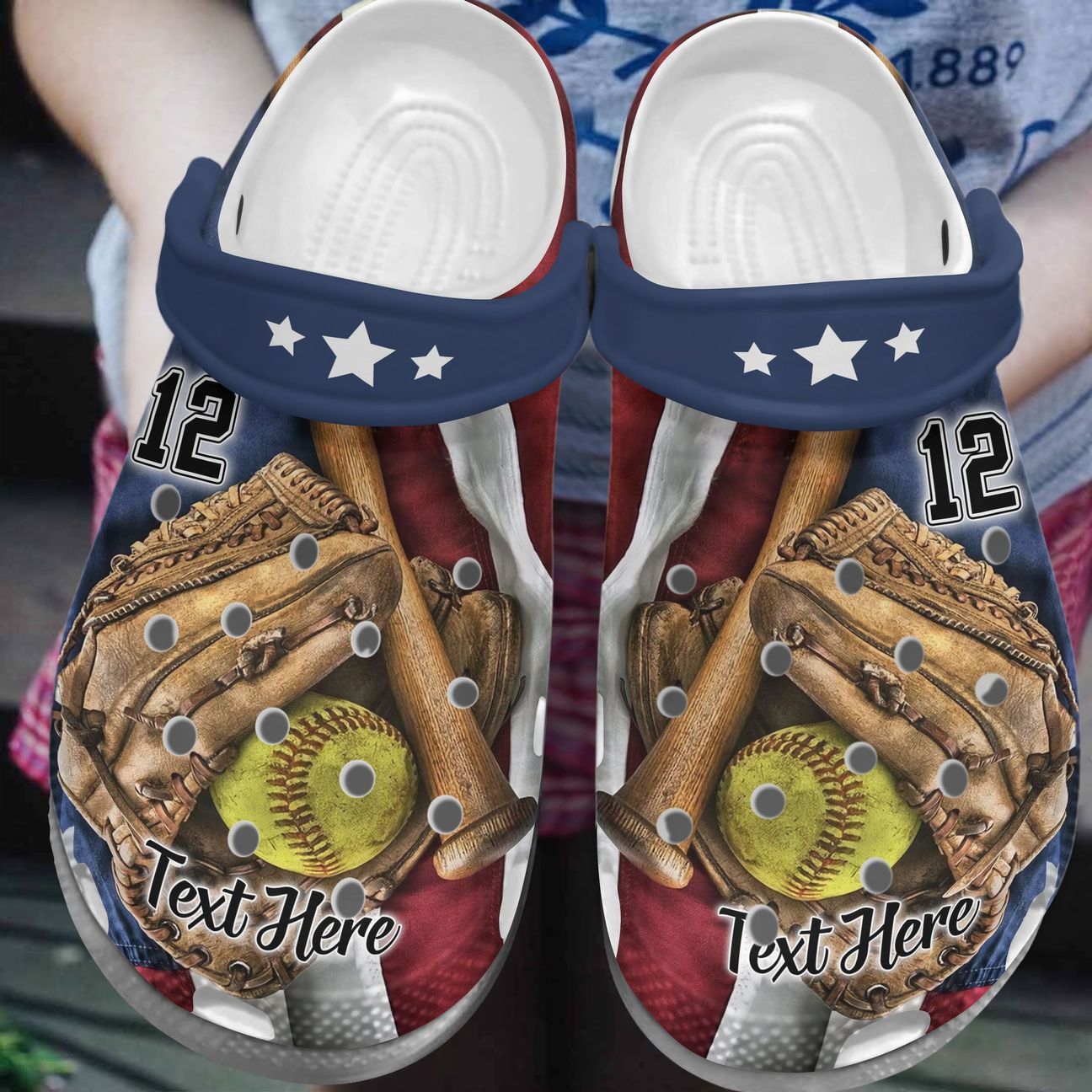 Softball Personalized Clog, Custom Name, Text, Color, Number Fashion Style For Women, Men, Kid, Print 3D I Love Playing Softball 2