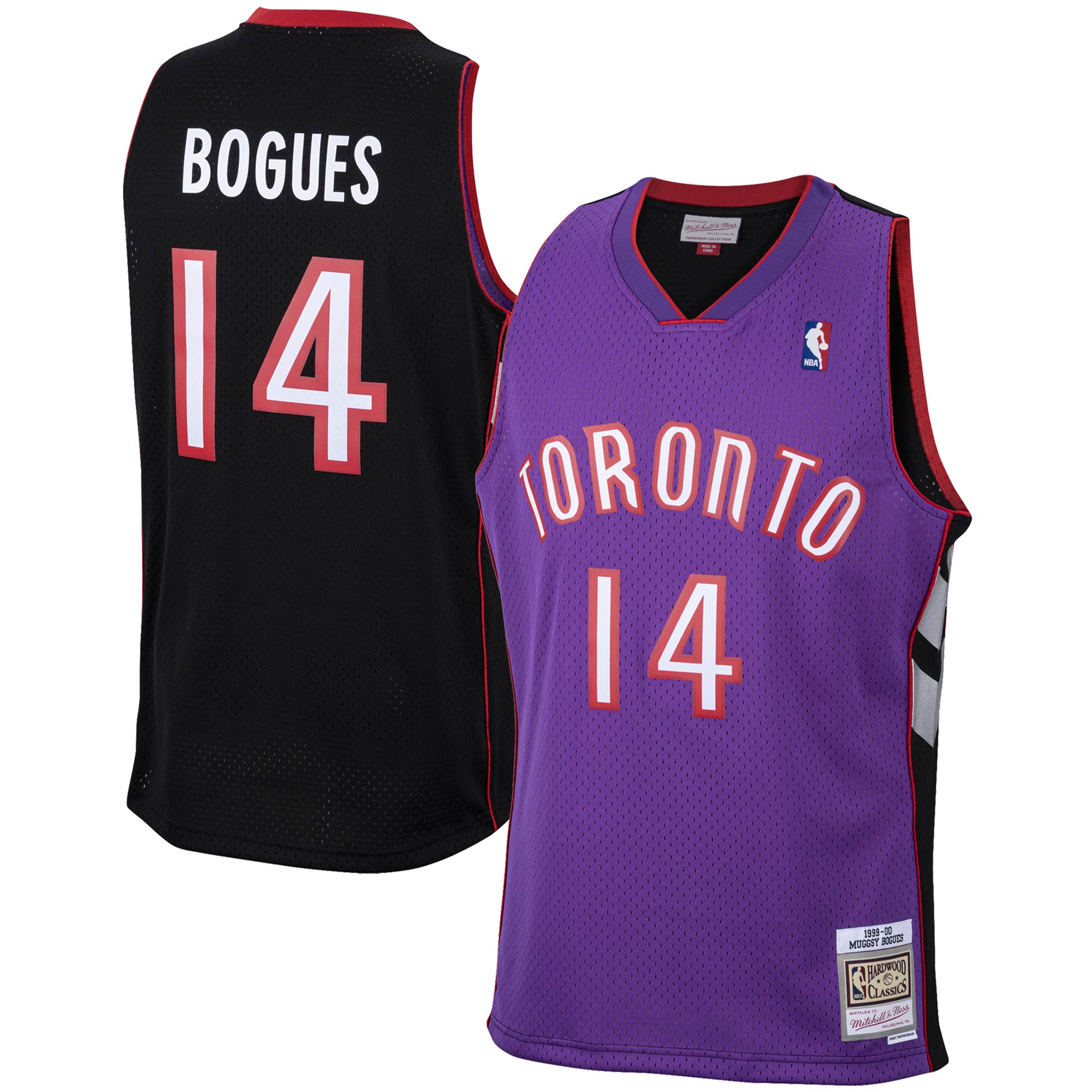 Muggsy Bogues Toronto Raptors Mitchell & Ness 2001/02 Hardwood Classics Swingman Jersey – Purple