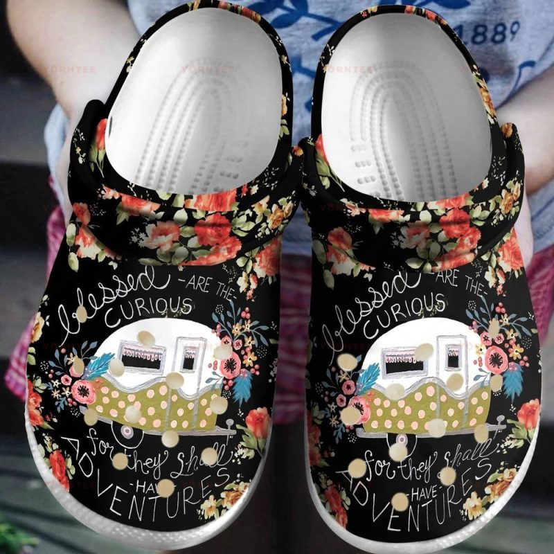 Blessed Are The Curious Camping Gift For Lover Rubber clog Shoes Comfy Footwear